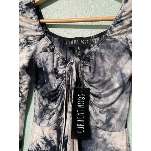 NWT Current Mood‎ Dolls Kill Tie Dye Full Sleeve Handkerchief Dress  Small - Picture 7 of 9
